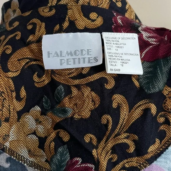 *VINTAGE* 90s cropped bomber jacket in gorgeous grannycore print - Picture 7 of 9